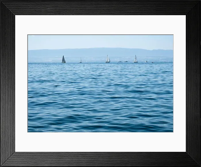 Framed Print : View of Lake Geneva, Ã ‰ vian-les-Bains, France; Europe Framed Print : View of Lake Geneva, Ã ‰ vian-les-Bains, France; Europe