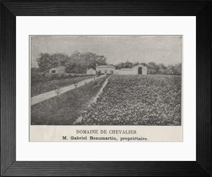 Framed Print : GRAVES. LÉOGNAN. Domaine de Chevalier. Beaumartin. Bordeaux. SMALL 1908 print Framed Print : GRAVES. LÉOGNAN. Domaine de Chevalier. Beaumartin. Bordeaux. SMALL 1908 print