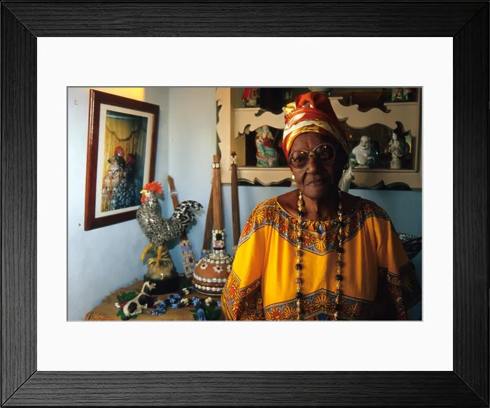 Framed Print : Santera in the village of Madruga in Cuba Framed Print : Santera in the village of Madruga in Cuba
