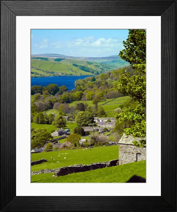 Framed Print : Gouthwaite Reservoir and Wath from Silver Hill, Nidderdale, North Yorkshire Framed Print : Gouthwaite Reservoir and Wath from Silver Hill, Nidderdale, North Yorkshire