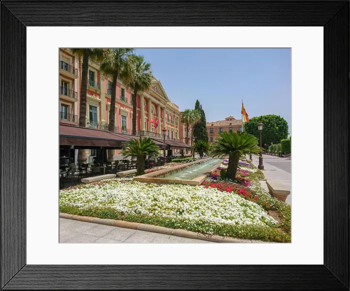 Framed Print : City hall of Murcia Spain and its flowers Framed Print : City hall of Murcia Spain and its flowers