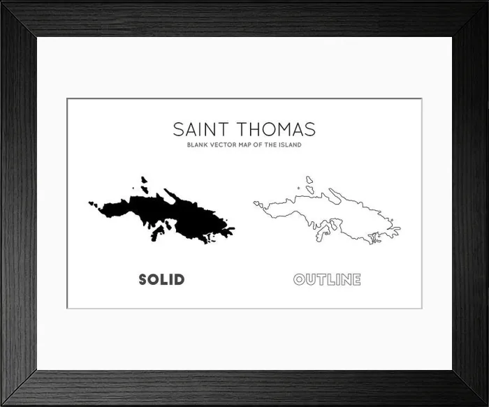 Framed Print : Saint Thomas map. Blank vector map of the Island. Borders of Saint Thomas for your infographic. Vector illustration Framed Print : Saint Thomas map. Blank vector map of the Island. Borders of Saint Thomas for your infographic. Vector illustration