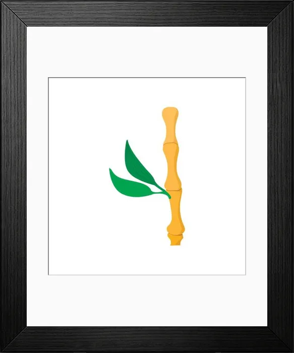 Framed Print : Bamboo stem cartoon icon Framed Print : Bamboo stem cartoon icon
