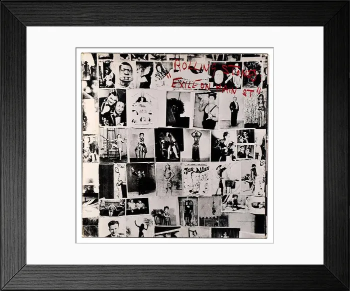 Framed Print : The Rolling Stones album cover for Exile on Main Street designed by John Van Hammersveld Framed Print : The Rolling Stones album cover for Exile on Main Street designed by John Van Hammersveld
