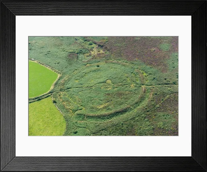 Framed Print : Caer Bran Iron Age multivallate hillfort earthwork, near Sancreed, Cornwall, 2016 Framed Print : Caer Bran Iron Age multivallate hillfort earthwork, near Sancreed, Cornwall, 2016