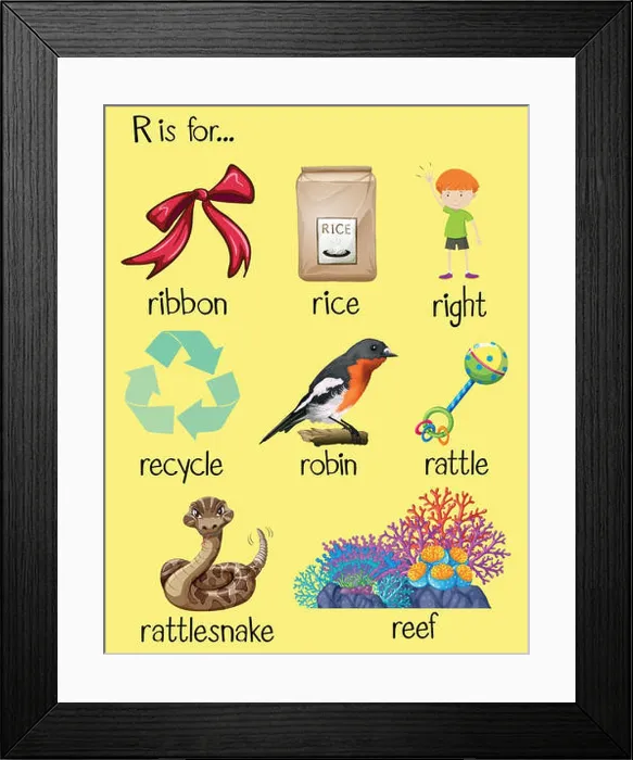 Framed Print : Many words begin with letter R Framed Print : Many words begin with letter R