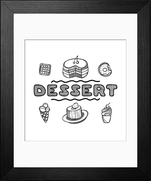 Framed Print : Hand drawn menu for cafe with food. Sketch concept illustration. Linear graphic. Food flyer Framed Print : Hand drawn menu for cafe with food. Sketch concept illustration. Linear graphic. Food flyer