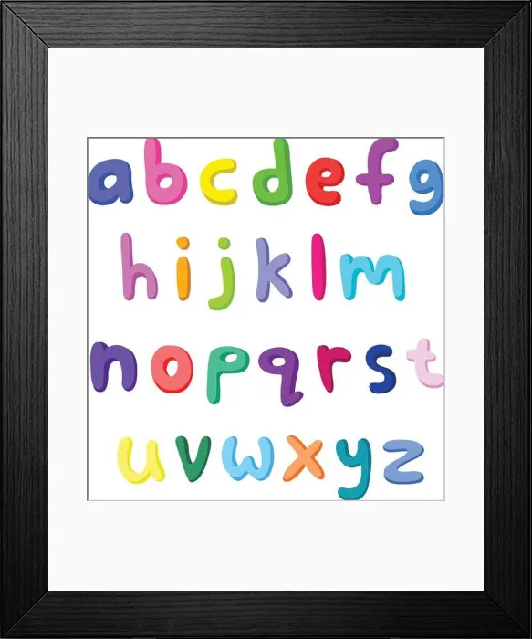 Framed Print : Colorful small letters set Framed Print : Colorful small letters set