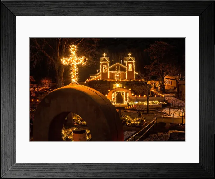 Framed Print : El Santuario de Chimayo Historic Site illuminated by hundreds of small paper lanterns known as luminaria to celebrate Framed Print : El Santuario de Chimayo Historic Site illuminated by hundreds of small paper lanterns known as luminaria to celebrate