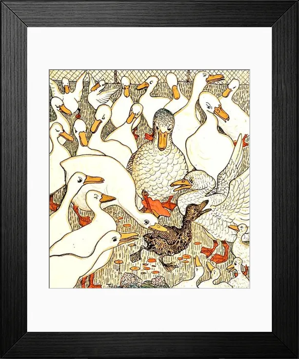 Framed Print : Theo van Hoytema illustration for The Ugly Duckling by Hans Christian Andersen Framed Print : Theo van Hoytema illustration for The Ugly Duckling by Hans Christian Andersen