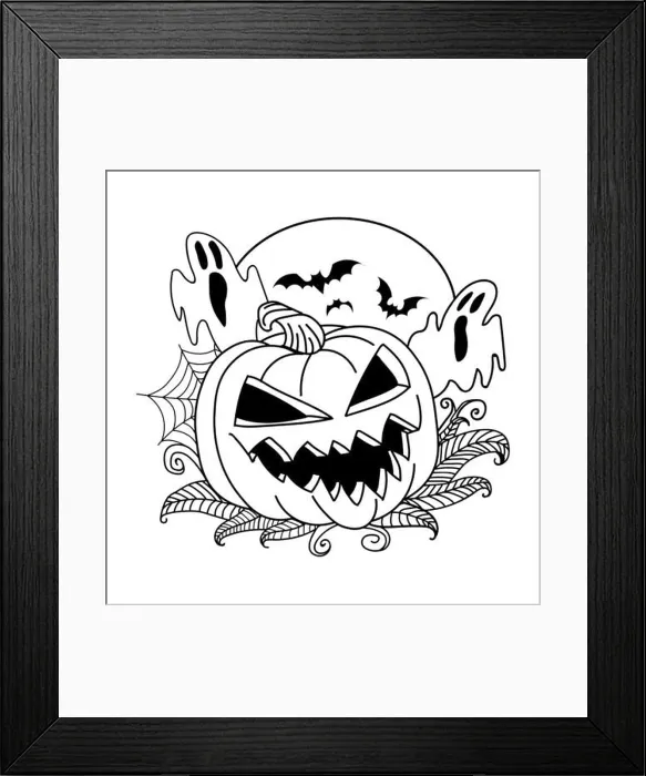 Framed Print : Pumpkin vector drawing. Isolated outline pumpkin halloween Framed Print : Pumpkin vector drawing. Isolated outline pumpkin halloween