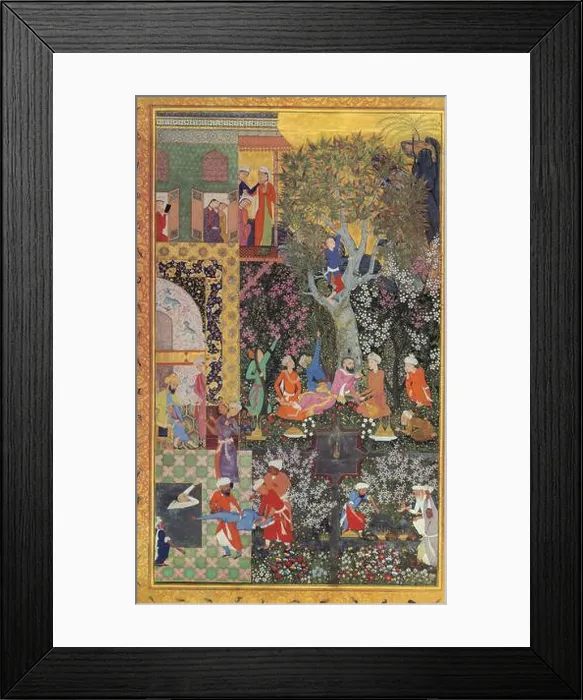 Framed Print : Islamic Art. Persian Miniature. Miniatures of the Book, Muraqqa-e-Golshan Framed Print : Islamic Art. Persian Miniature. Miniatures of the Book, Muraqqa-e-Golshan