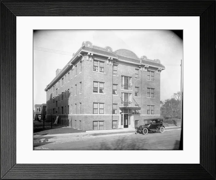 Framed Print : This image shows an apartment house located on James Avenue South Framed Print : This image shows an apartment house located on James Avenue South