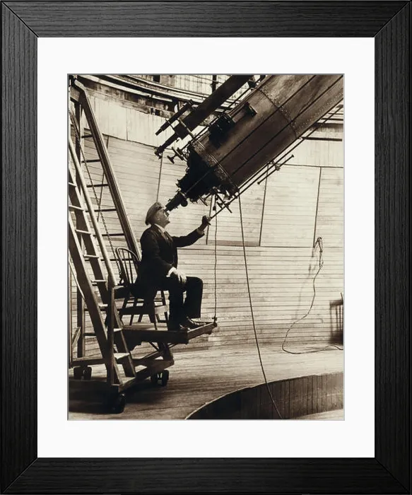 Framed Print : Percival Lowell observing Venus from the Lowell Observatory in 1914 Framed Print : Percival Lowell observing Venus from the Lowell Observatory in 1914