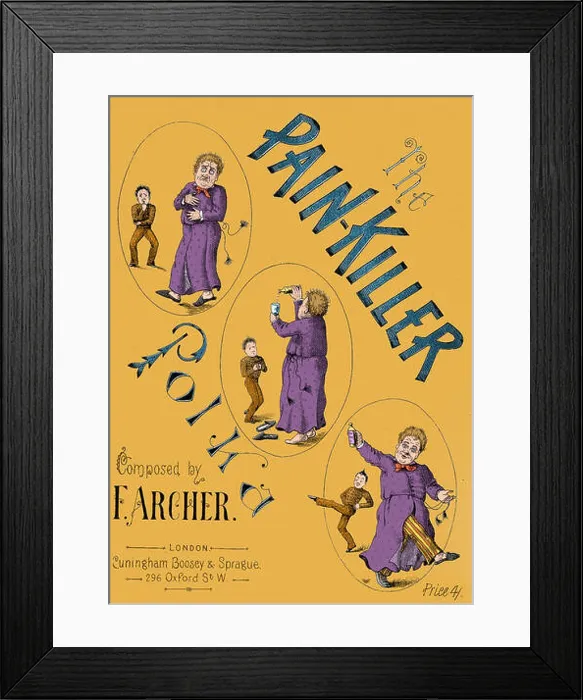 Framed Print : The Painkiller Polka, 1899 Framed Print : The Painkiller Polka, 1899