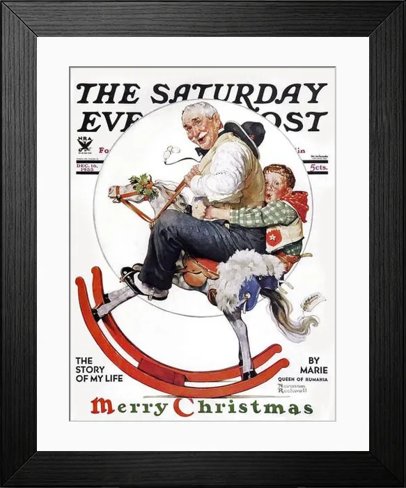 Framed Print : 1933 Dec 16, Saturday Evening Post Cover featuring Norman Rockwell's artwork 'Merry Christmas' Framed Print : 1933 Dec 16, Saturday Evening Post Cover featuring Norman Rockwell's artwork 'Merry Christmas'