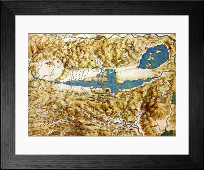 Framed Print : Topographic View of the Countryside around the Plain of Arezzo and the Val di Chiana Framed Print : Topographic View of the Countryside around the Plain of Arezzo and the Val di Chiana