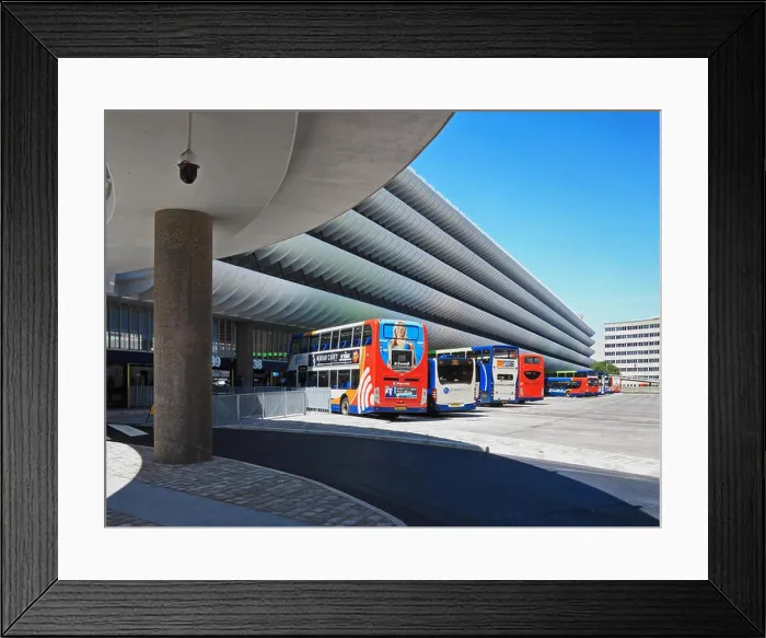 Framed Print : The iconic brutalist architecture of Preston Bus Station Framed Print : The iconic brutalist architecture of Preston Bus Station