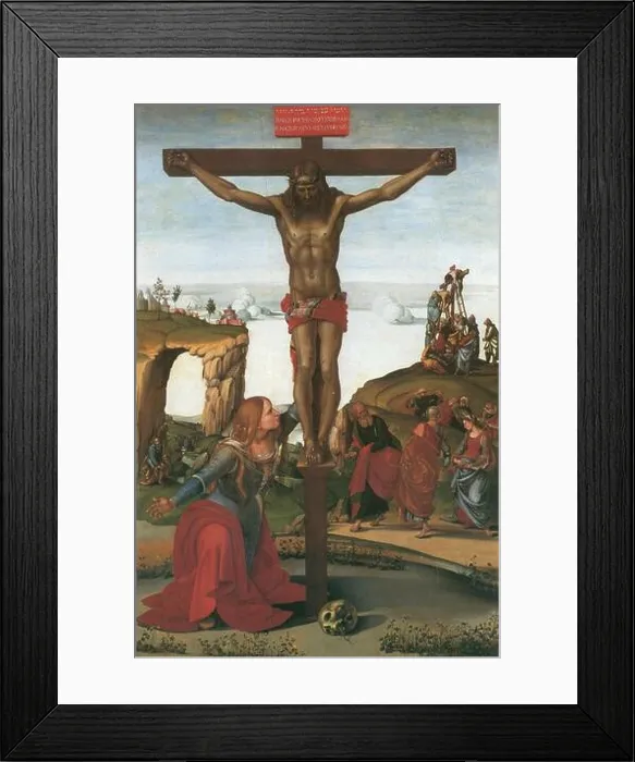 Framed Print : The Crucifixion with Mary Magdalene. Museum: Galleria degli Uffizi, Florence. Author: SIGNORELLI, LUCA Framed Print : The Crucifixion with Mary Magdalene. Museum: Galleria degli Uffizi, Florence. Author: SIGNORELLI, LUCA