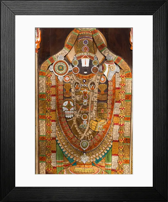 Framed Print : Painting of lord venkatesh balaji, surajkund mela, faridabad, haryana, india, asia Framed Print : Painting of lord venkatesh balaji, surajkund mela, faridabad, haryana, india, asia