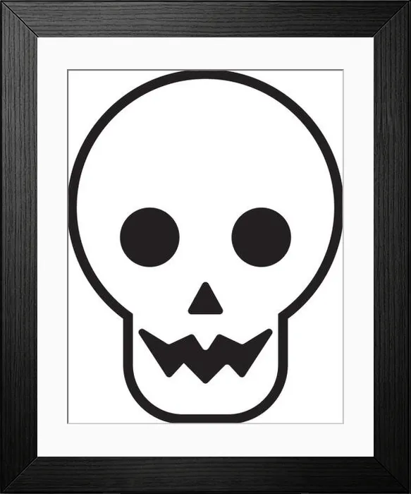 Framed Print : halloween head skull line style icon vector illustration design Framed Print : halloween head skull line style icon vector illustration design