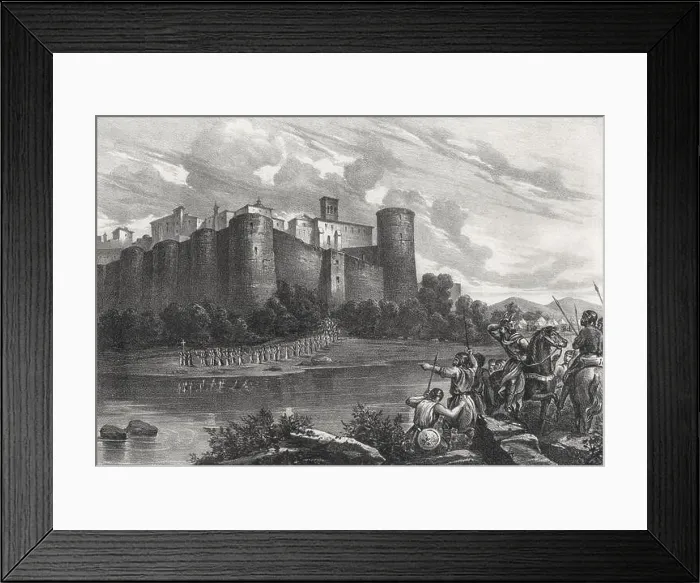 Framed Print : Historia. Sitio de Zaragoza por los francos en el año 541. Grabado de 1871 Framed Print : Historia. Sitio de Zaragoza por los francos en el año 541. Grabado de 1871