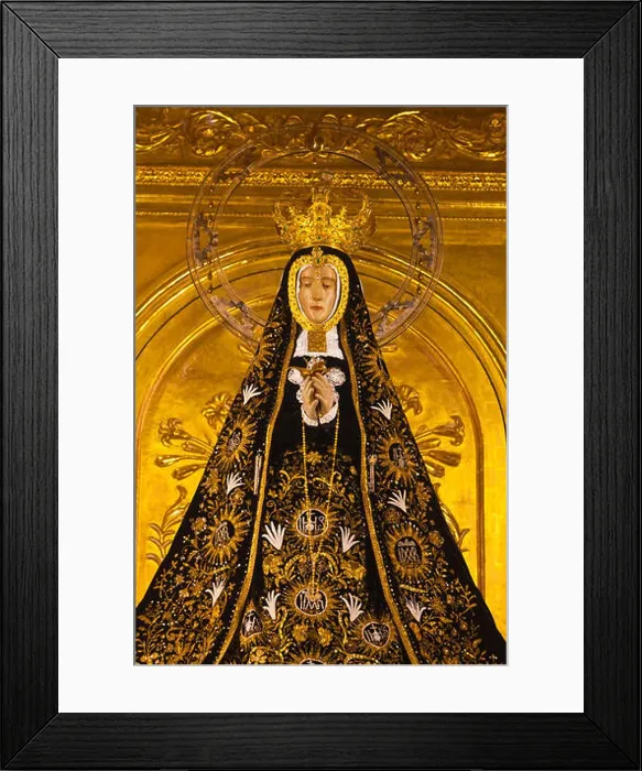 Framed Print : Statue of THE VIRGIN OF SOLEDAD inside LA SOLEDAD CHURCH also called the Basilica of our Lady of Solitude - OAXACA Framed Print : Statue of THE VIRGIN OF SOLEDAD inside LA SOLEDAD CHURCH also called the Basilica of our Lady of Solitude - OAXACA