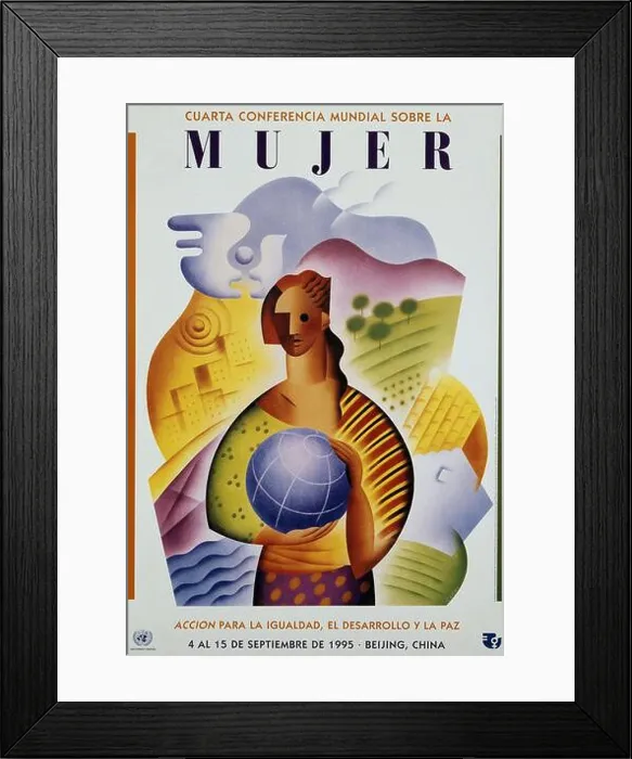 Framed Print : CARTEL ANUNCIANDO LA IV CONFERENCIA MUNDIAL SOBRE LA MUJER DEL 4 AL 15 DE SEPT DE 1995 EN BEIJING - Framed Print : CARTEL ANUNCIANDO LA IV CONFERENCIA MUNDIAL SOBRE LA MUJER DEL 4 AL 15 DE SEPT DE 1995 EN BEIJING -