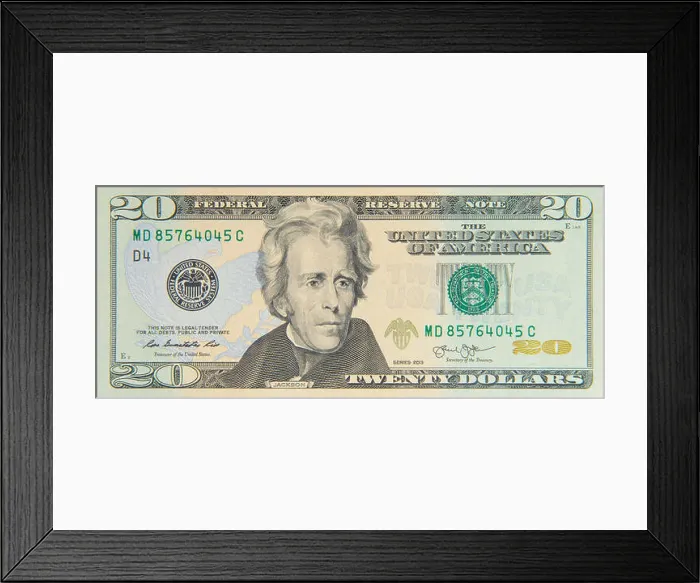 Framed Print : Twenty american dollar bill Framed Print : Twenty american dollar bill