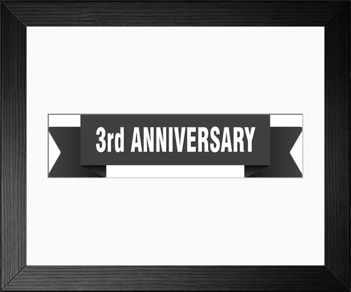 Framed Print : 3rd anniversary ribbon. 3rd anniversary ribbon isolated on transparent background Framed Print : 3rd anniversary ribbon. 3rd anniversary ribbon isolated on transparent background