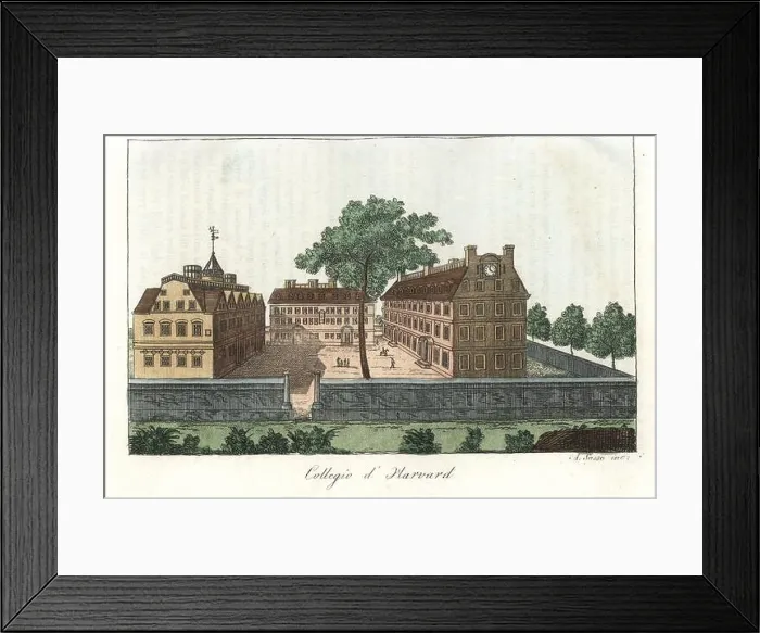 Framed Print : View of Harvard College, Boston Framed Print : View of Harvard College, Boston