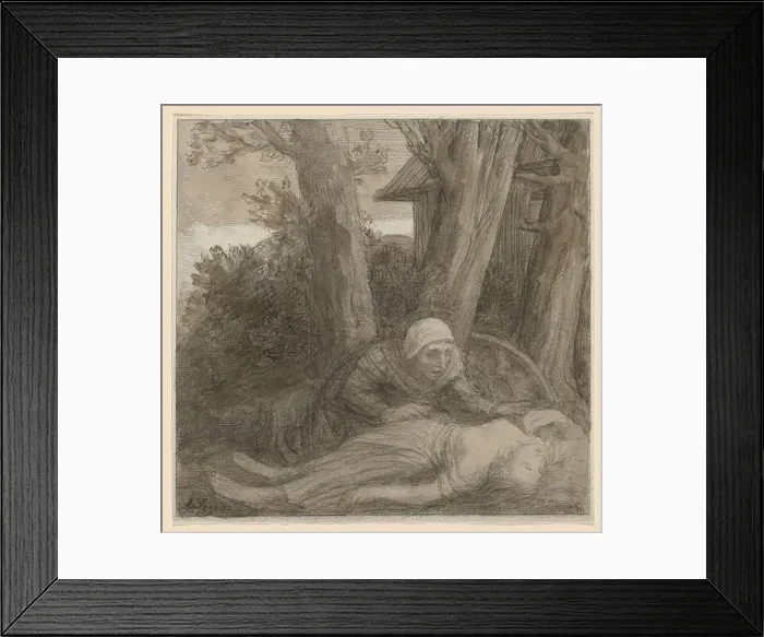 Framed Print : Les chemineaux: Après le crime, Victims of crimes, Alphonse Legros (1837-1911) Framed Print : Les chemineaux: Après le crime, Victims of crimes, Alphonse Legros (1837-1911)