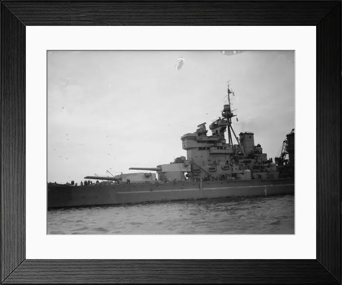 Framed Print : On 1 and 7 December 1941, the forward gun turrets of HMS Duke of York were observed from the destroyer HMS Ashanti Framed Print : On 1 and 7 December 1941, the forward gun turrets of HMS Duke of York were observed from the destroyer HMS Ashanti