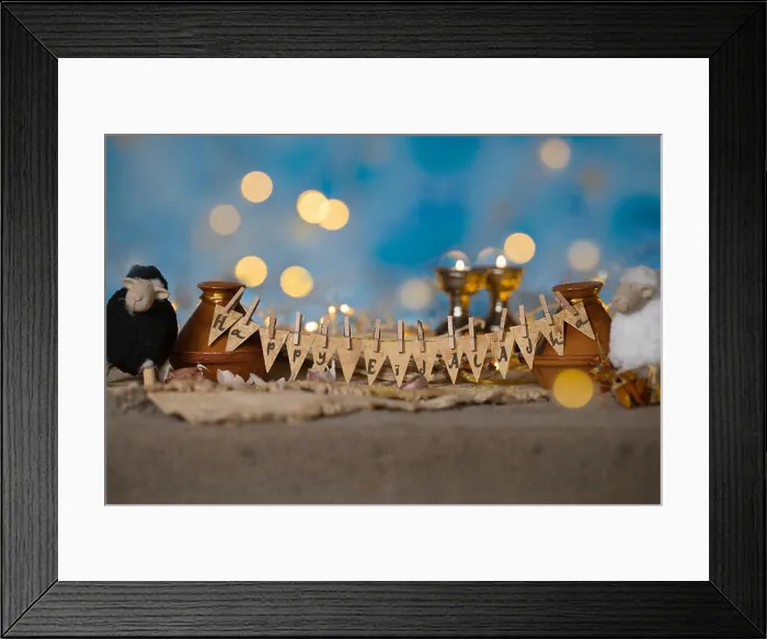 Framed Print : Happy eid Al-Adha! Happy Festival of Sacrifice! White and black lamb, tagine and night blue sky in the background Framed Print : Happy eid Al-Adha! Happy Festival of Sacrifice! White and black lamb, tagine and night blue sky in the background