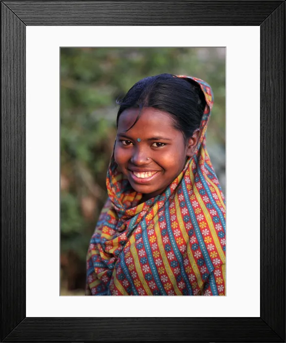 Framed Print : Cute smiling girl in Bangladesh Asia Framed Print : Cute smiling girl in Bangladesh Asia