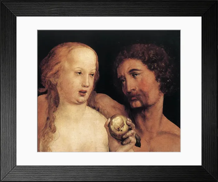 Framed Print : Adam and Eve. 1517. Hans Holbein d. J. - Adam and Eve - WGA11489