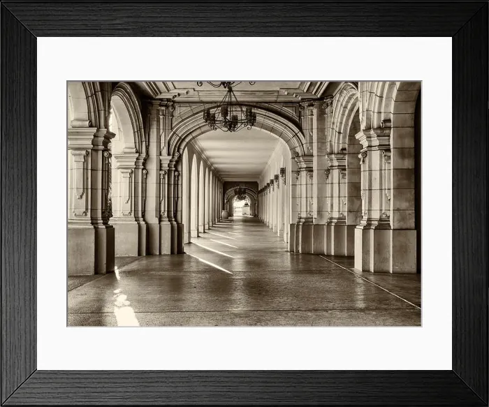 Framed Print : Historic architecture and walkway at Balboa Park. San Diego, California, United States Framed Print : Historic architecture and walkway at Balboa Park. San Diego, California, United States