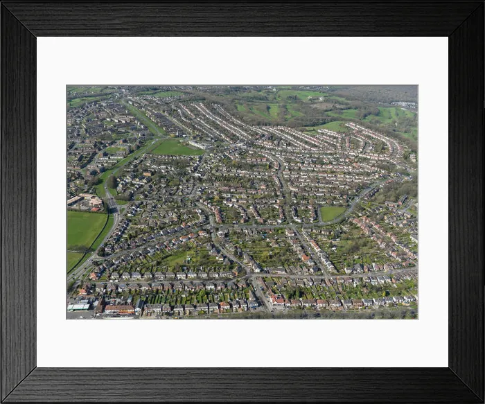Framed Print : An aerial view of the Greenhill area of Sheffield Framed Print : An aerial view of the Greenhill area of Sheffield