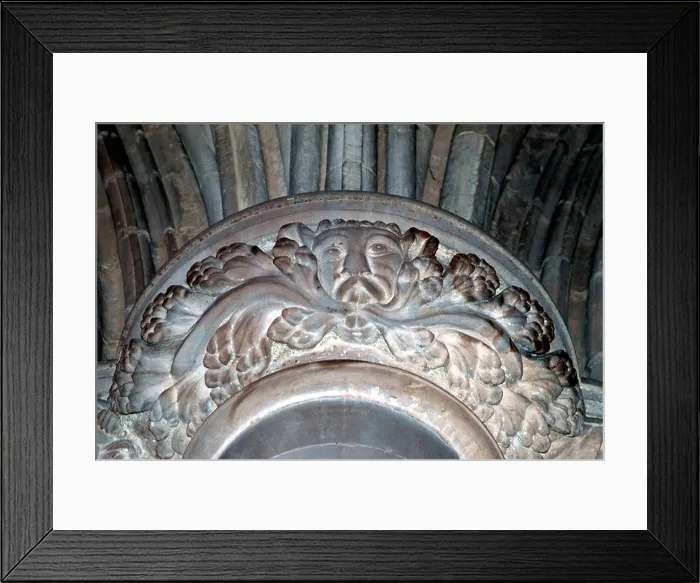 Framed Print : green man capital carlisle cathedral cumbria england Framed Print : green man capital carlisle cathedral cumbria england
