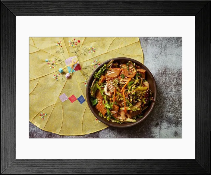 Framed Print : Seasoned Acorn Jelly Salad, dotorimuk muchim Framed Print : Seasoned Acorn Jelly Salad, dotorimuk muchim