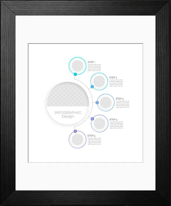 Framed Print : Project management infographic chart design template Framed Print : Project management infographic chart design template