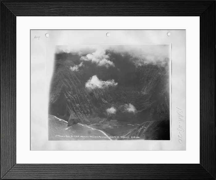 Framed Print : Hawaii - Molokai Island, Aerial Photograph Framed Print : Hawaii - Molokai Island, Aerial Photograph