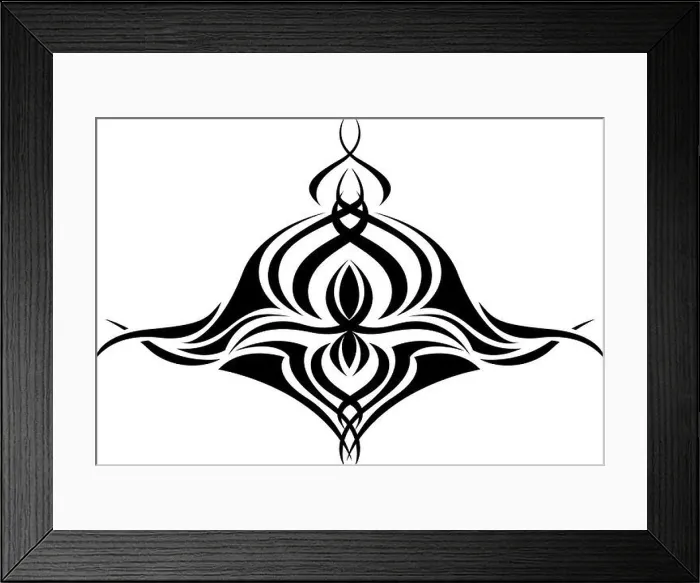 Framed Print : Abstract tattoo design, tattoo illustration, vector on a white background Framed Print : Abstract tattoo design, tattoo illustration, vector on a white background