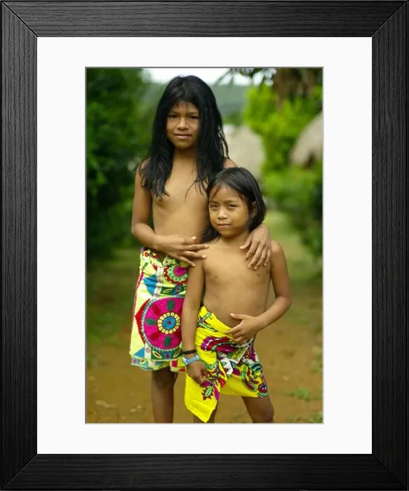 Framed Print : Over the last quarter-century, a few Embera families pushed further north of Darien Framed Print : Over the last quarter-century, a few Embera families pushed further north of Darien
