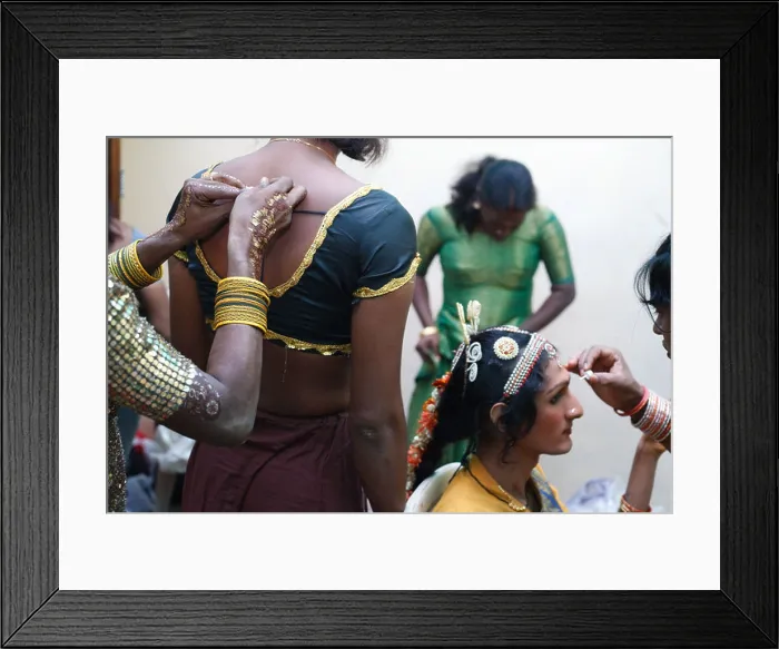 Framed Print : Backstage preparations to the beauty contest for hijra and gay people in Chennai, India Framed Print : Backstage preparations to the beauty contest for hijra and gay people in Chennai, India