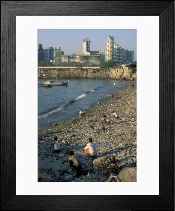Framed Print : peoples public toilet on a Beach and Coast in Colaba in the city centre of Mumbai in India. India, Mumbai, March, 1998 Framed Print : peoples public toilet on a Beach and Coast in Colaba in the city centre of Mumbai in India. India, Mumbai, March, 1998