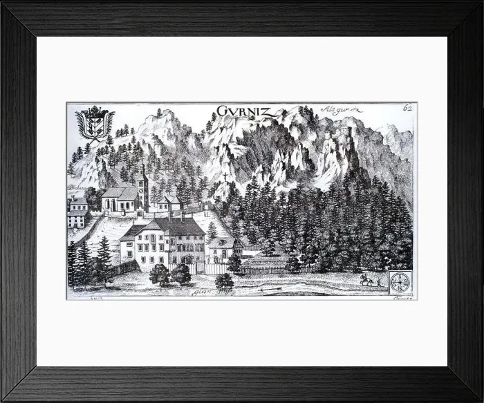 Framed Print : Deutsch: Burg Gurnitz im Jahre 1688 in Ebenthal in Kärnten / Kärnten / Österreich / Europäische Union Framed Print : Deutsch: Burg Gurnitz im Jahre 1688 in Ebenthal in Kärnten / Kärnten / Österreich / Europäische Union