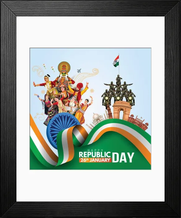 Framed Print : Happy republic Day India 26th January Framed Print : Happy republic Day India 26th January