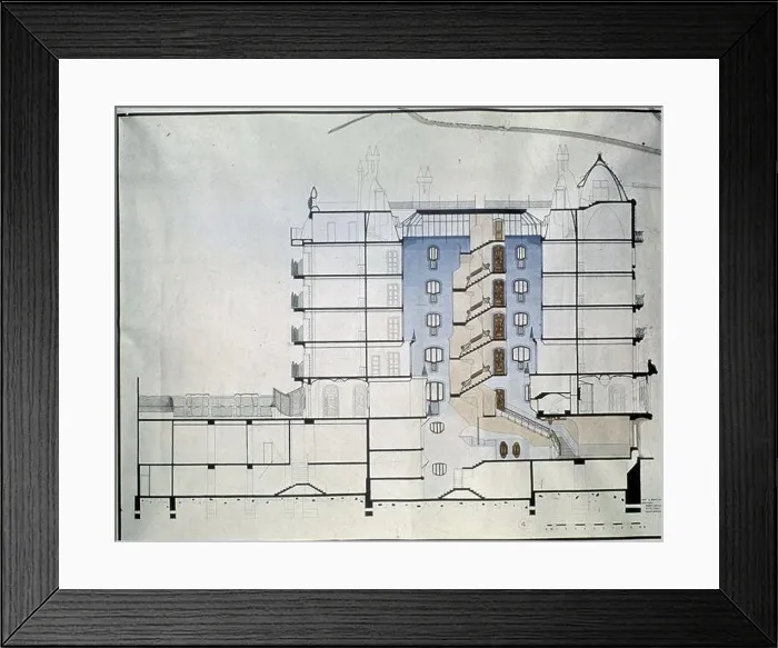 Framed Print : ALZADO DE LA CASA BATLLO - ARQUITECTURA SIGLO XX