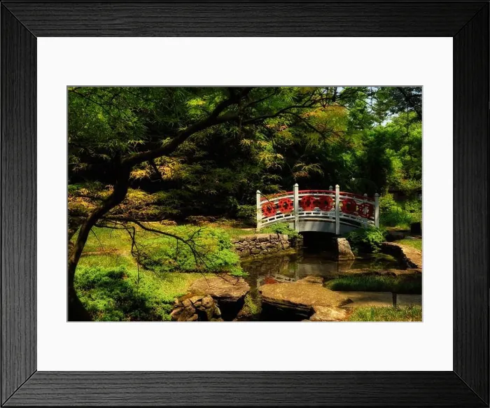 Framed Print : Wooden bridge in the Chinese Garden, Glen Burnie, Winchester, Shenandoah Valley, Virginia, USA Framed Print : Wooden bridge in the Chinese Garden, Glen Burnie, Winchester, Shenandoah Valley, Virginia, USA